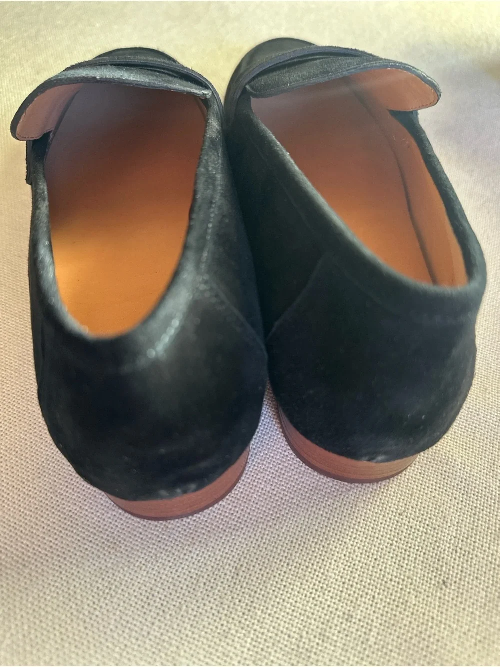 Quince Italian Suede Penny Loafers Black  New In Box Flats | 9